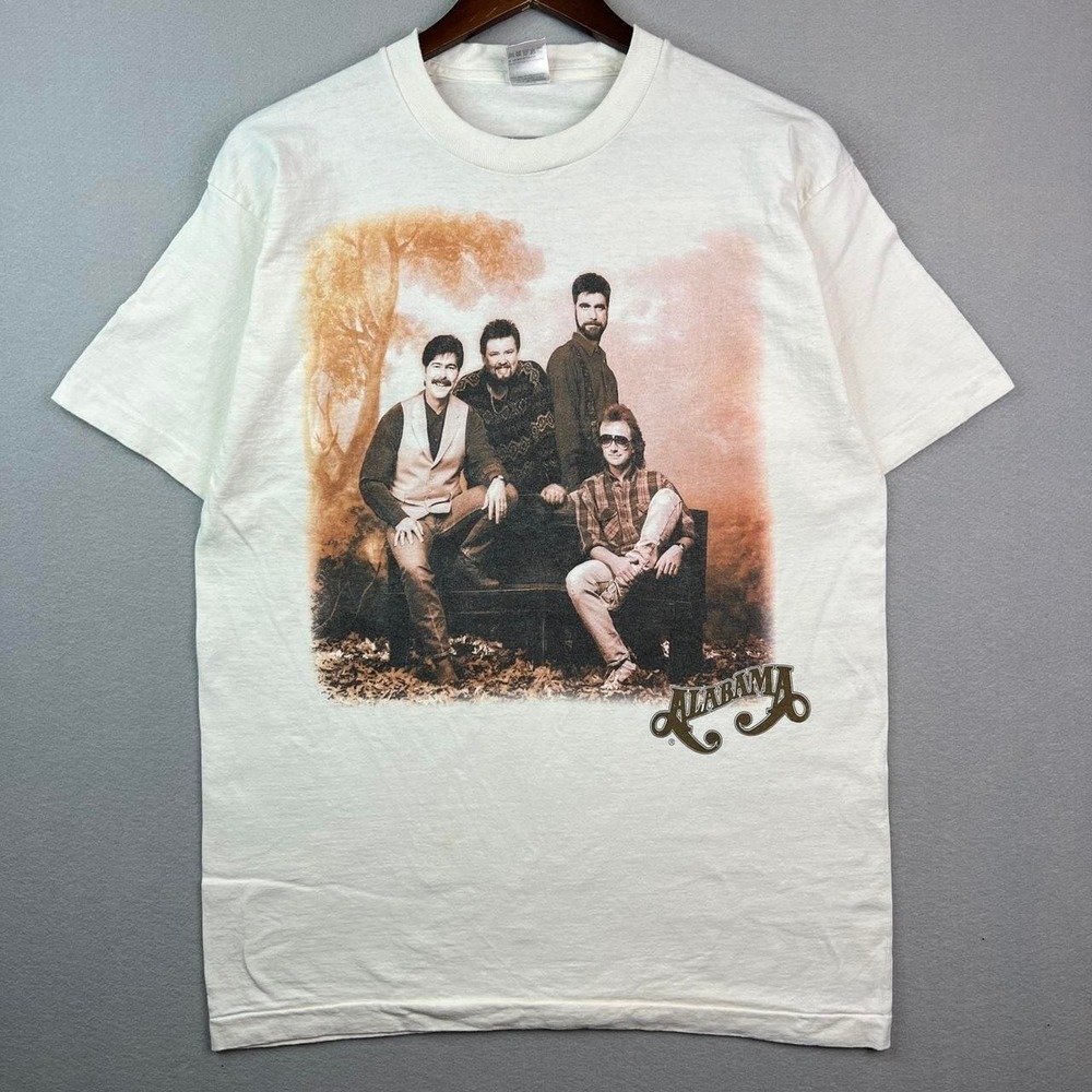 Vintage Alabama In Pictures Tour 1995 White Tee Shirt L